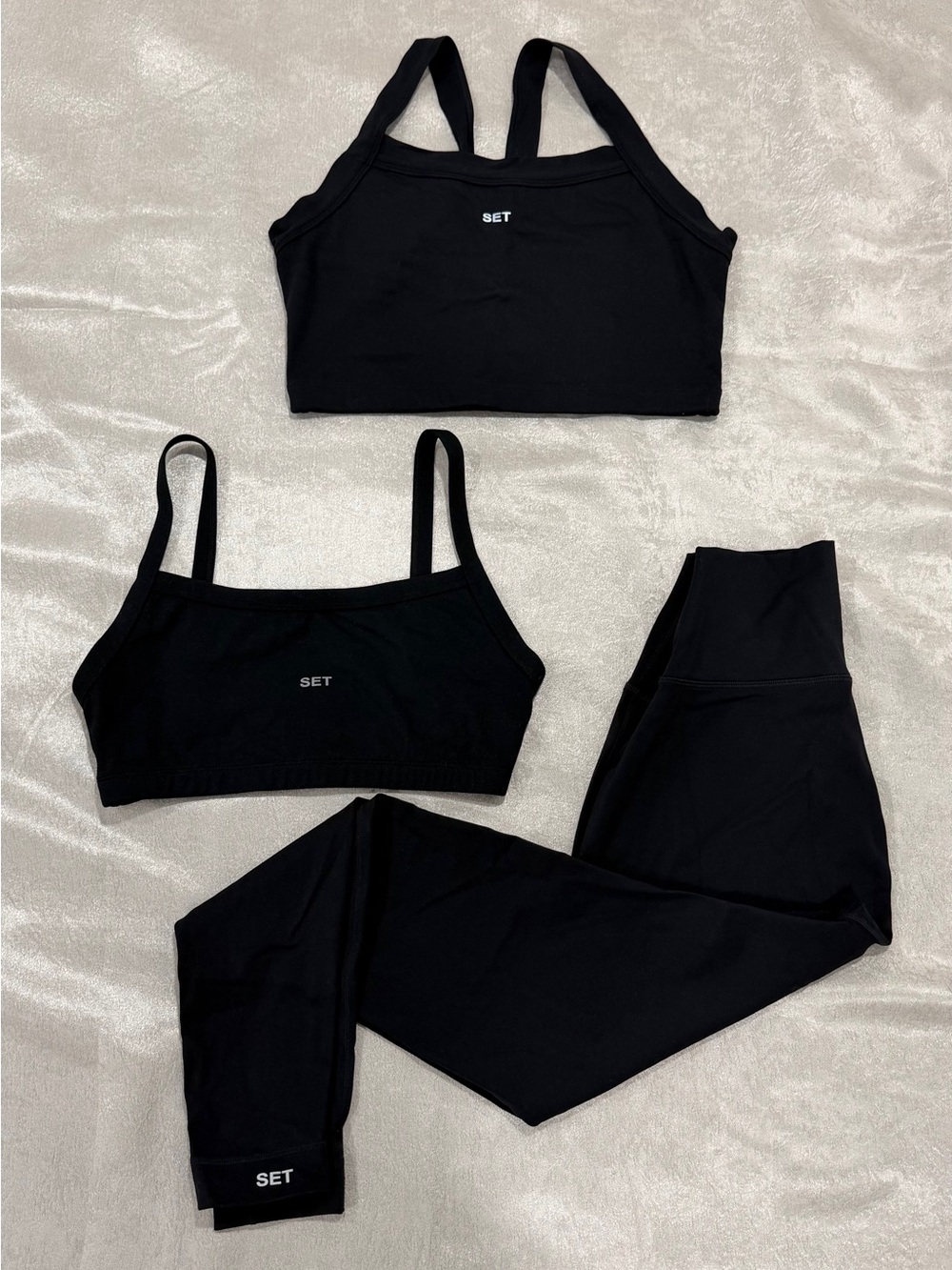 SET Active Black Sports Bra & Leggings Set